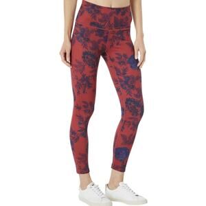 Free People Movement Red Floral Lose Control Athletic Gym Leggings Size Medium